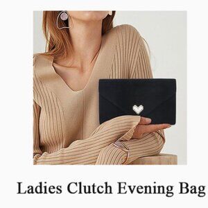 New Faux Suede Evening Bag Clutch Purse for Women Handbags Crossbody Bag Wedding